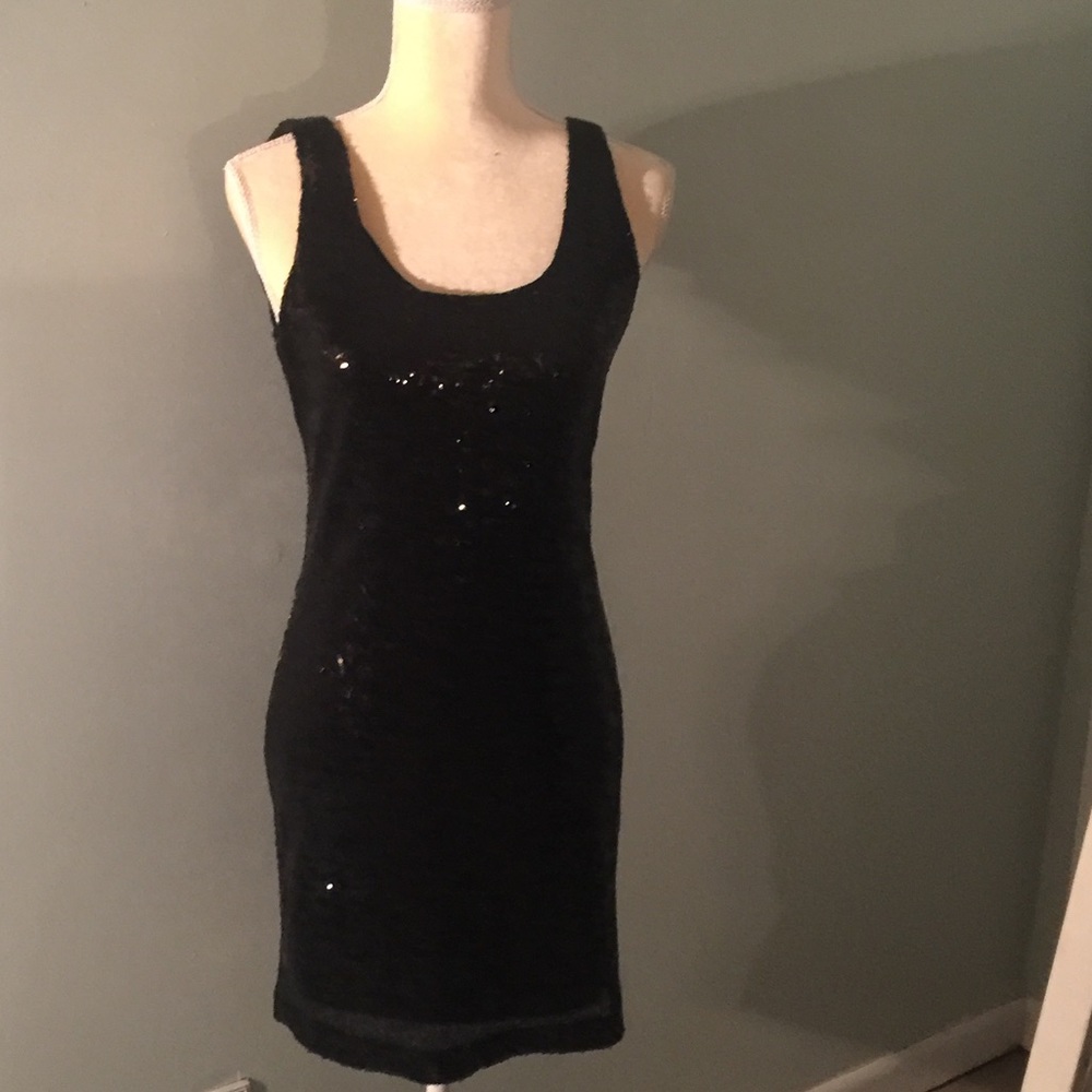 Black sequin dress